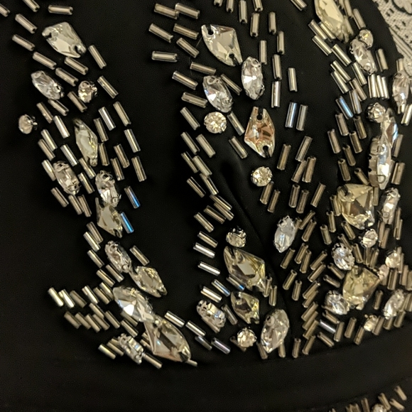 NWT Bebe chiffon and crystal dress - Picture 5 of 11